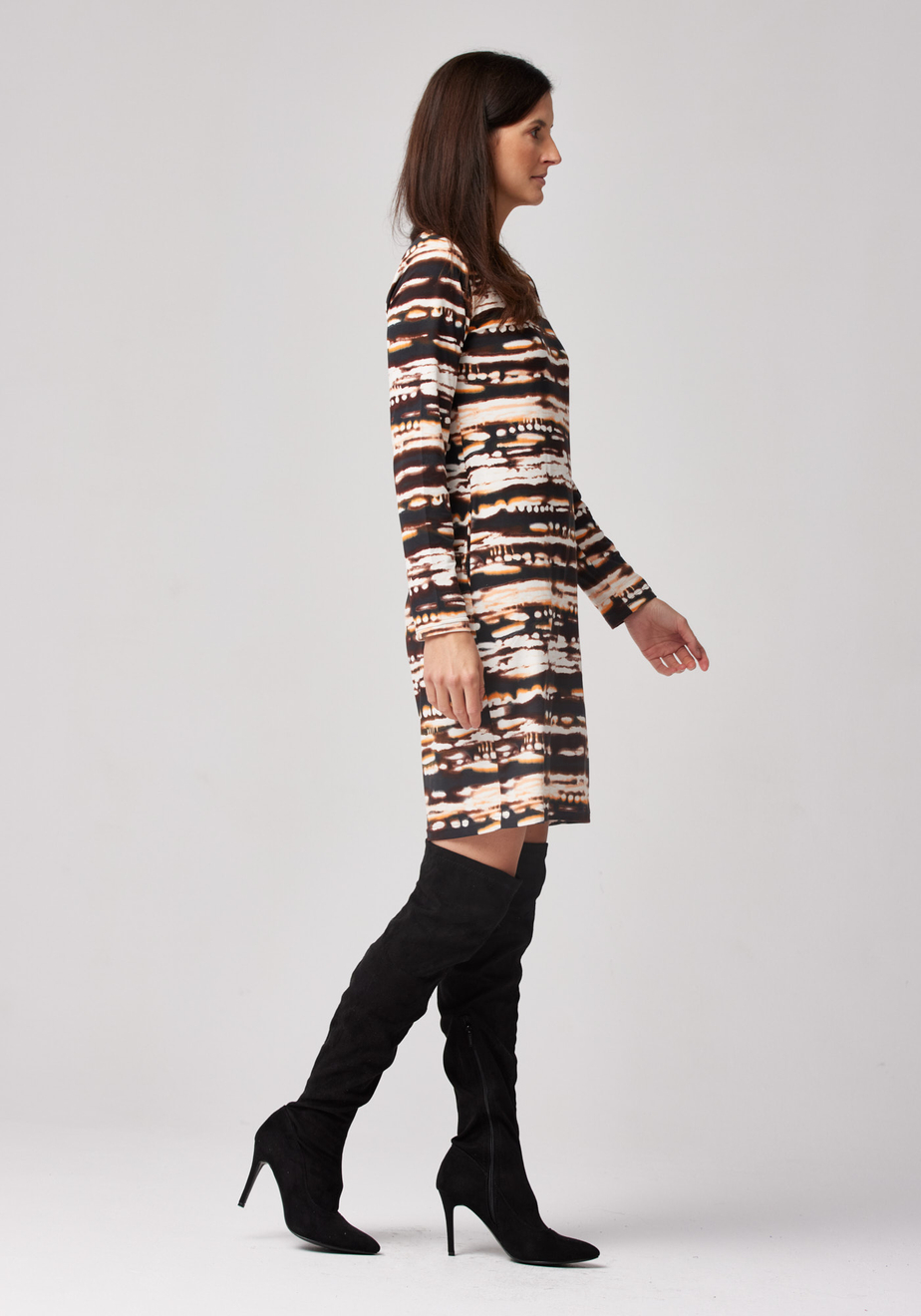 Sukienka w nieregularne paski 1914