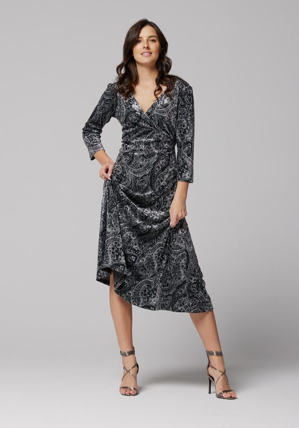 Kopertowa sukienka paisley 1888