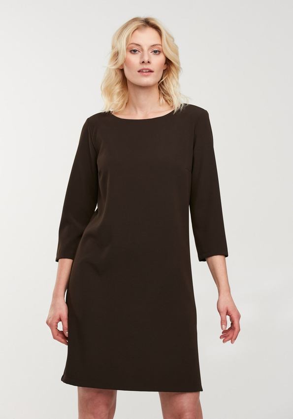 Prosta brązowa sukienka 1737