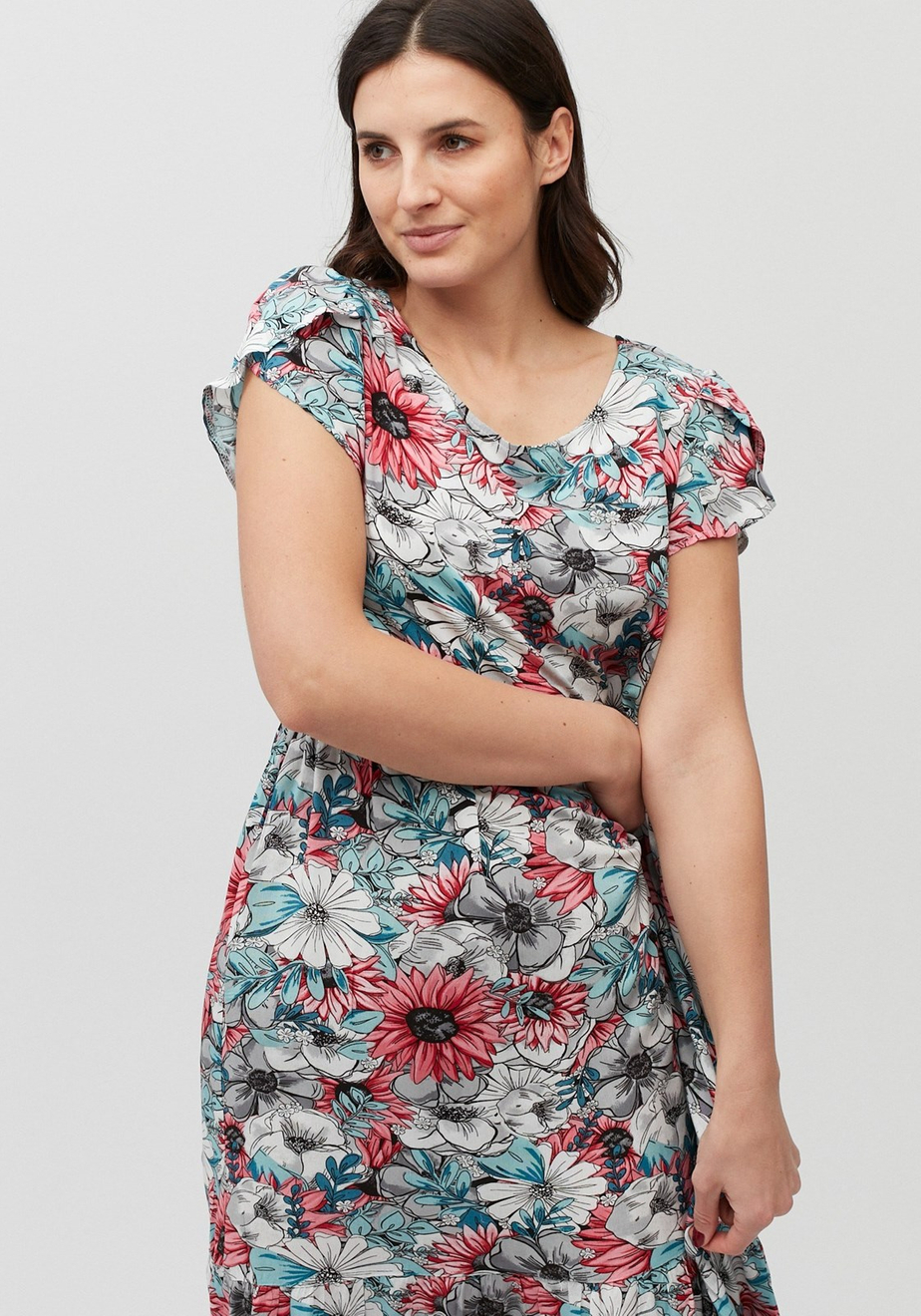 Kwiatowa sukienka maxi 1244