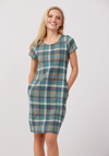 Prosta sukienka w kratę 1283
