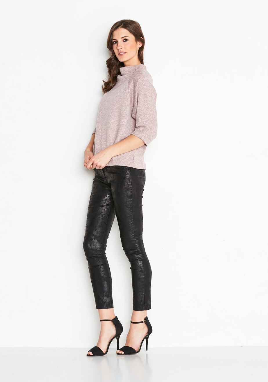 Różowy Sweter półgolf 8925