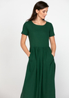 Lniana zielona sukienka 1384