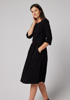 Elegancka czarna odcinana sukienka 1771