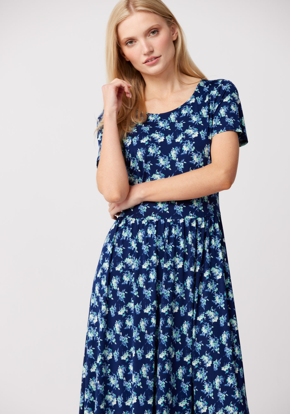 Sukienka w miętowe kwiatki 1584