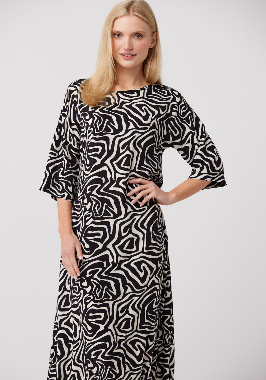 Czarno-biała sukienka 1087
