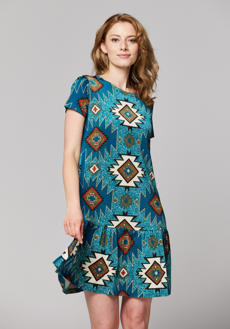 Sukienka z geometrycznym wzorem 1408