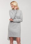 Szara prążkowana sukienka 1981