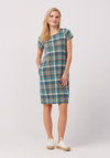 Prosta sukienka w kratę 1283