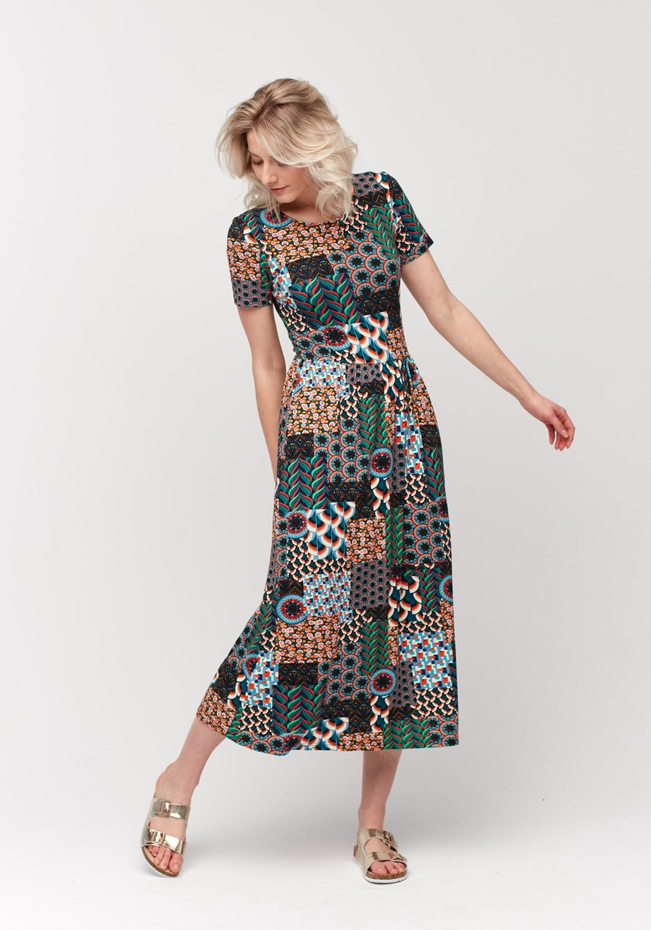 Patchworkowa sukienka 1529