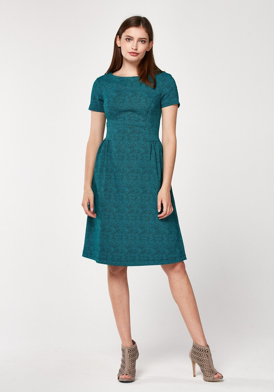 Morska rozkloszowana sukienka 1785