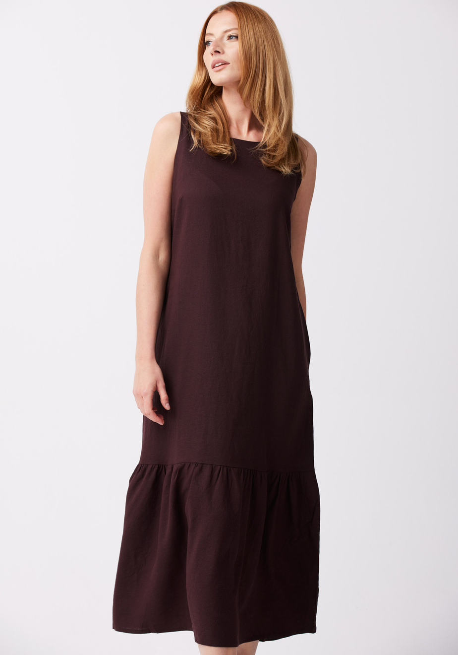 Czekoladowa sukienka oversize 1375