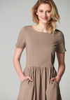 Jasnobrązowa sukienka midi 1780