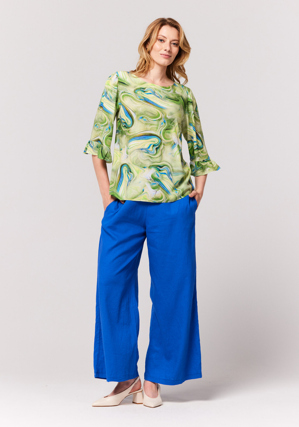 Bluzka w zielone fale 3036