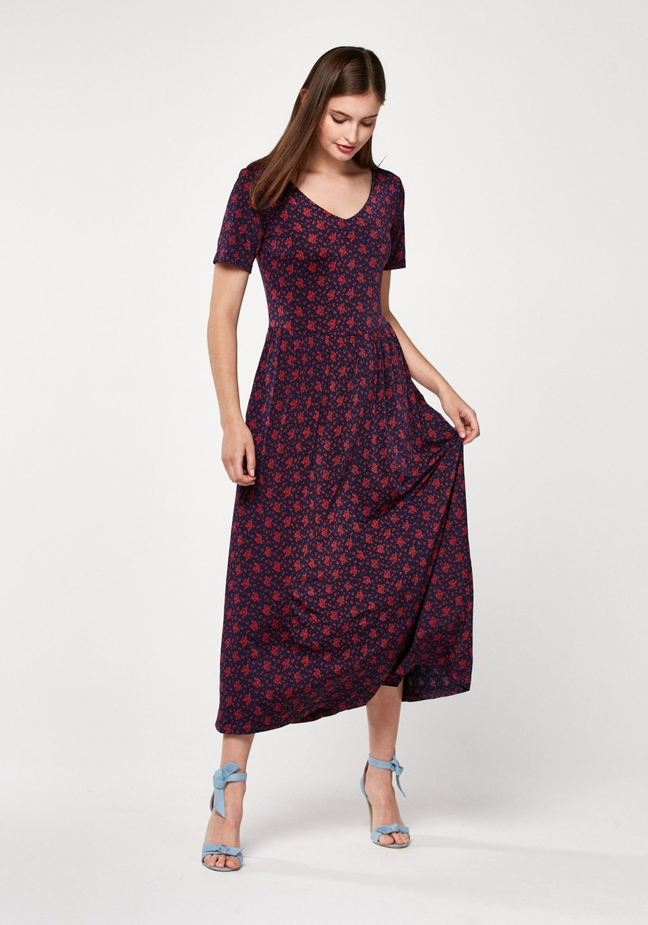 Długa sukienka w kwiatki 1559