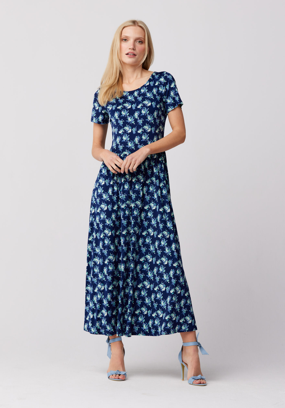 Sukienka w miętowe kwiatki 1584