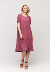 Luźna, różowa sukienka 1240