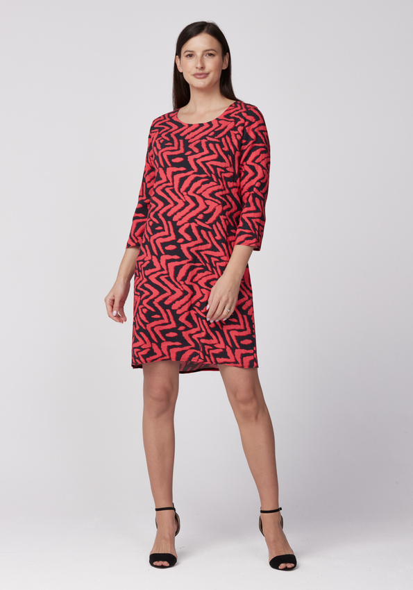 Prosta sukienka z wiskozy 1611