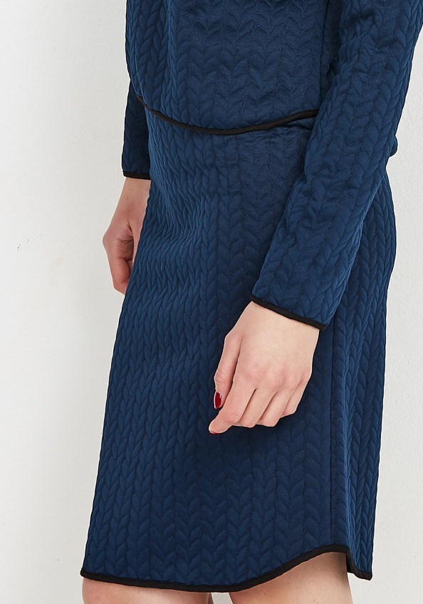 Dzianinowa granatowa Spódnica 2115