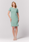 Szałwiowa dopasowana sukienka 1571