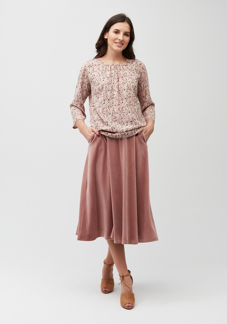 Welurowa spódnica midi 2040