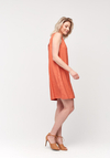 Pomarańczowa luźna sukienka 1397