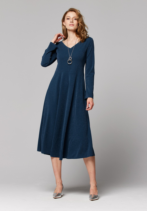 Morska sukienka midi 1402