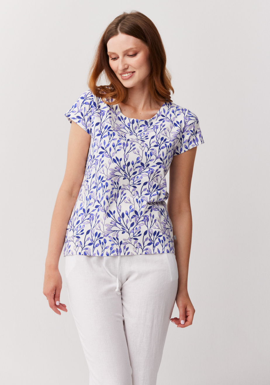 Bluzka w fioletowe gałązki 3434