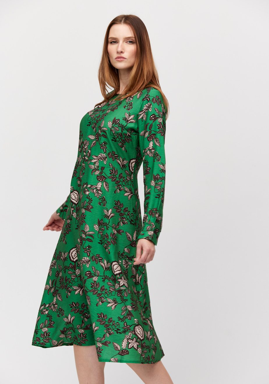 Zielona sukienka midi 1603