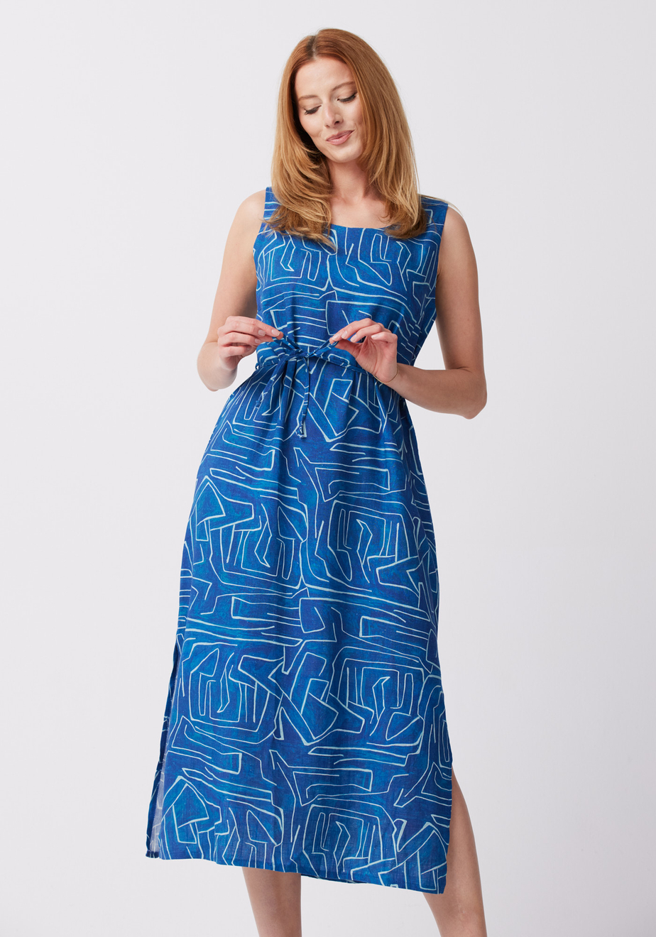 Wiązana midi sukienka 1317