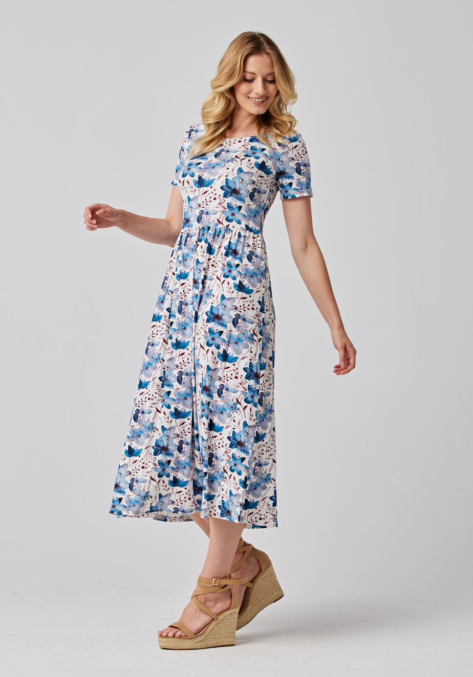 Odcinana sukienka midi 1489