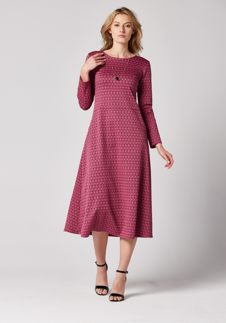 Różowa sukienka midi 1865