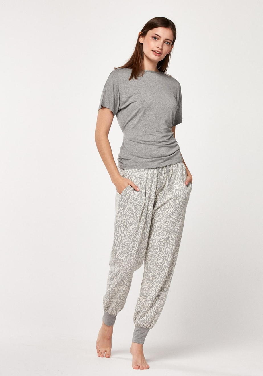 Dresowa dzianina w panterkę 5009