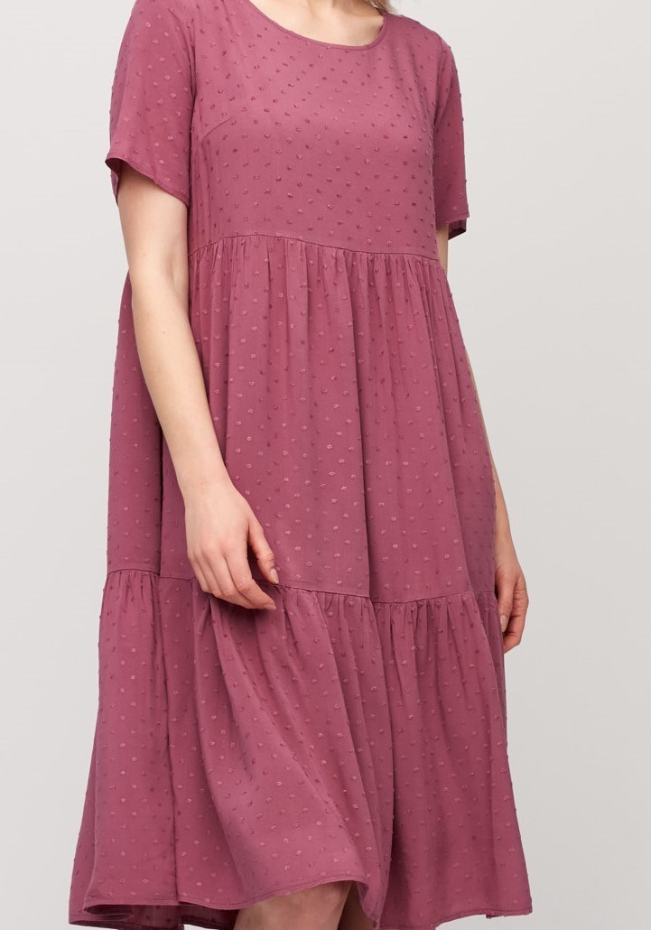 Luźna, różowa sukienka 1240