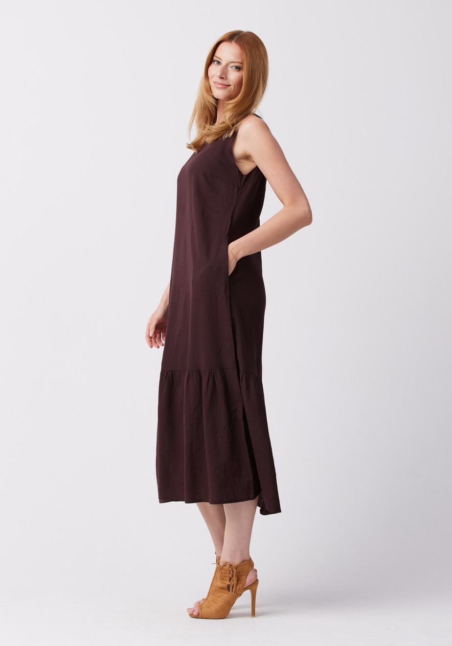 Czekoladowa sukienka oversize 1375