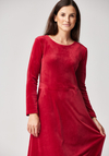 Czerwona welurowa sukienka 1984
