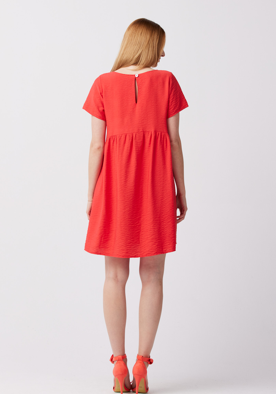Luźna czerwona sukienka 1234