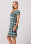 Prosta sukienka w kratę 1283