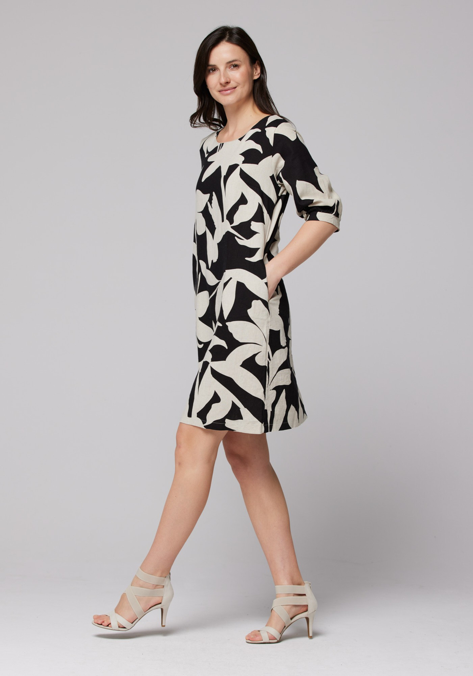 Wiskozowo-lniana sukienka 1326