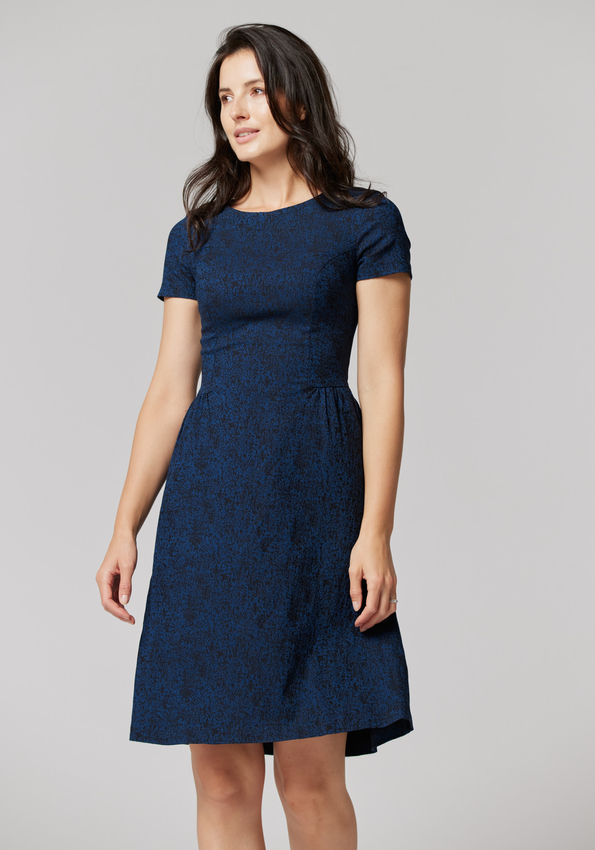 Granatowa elegancka sukienka 1715