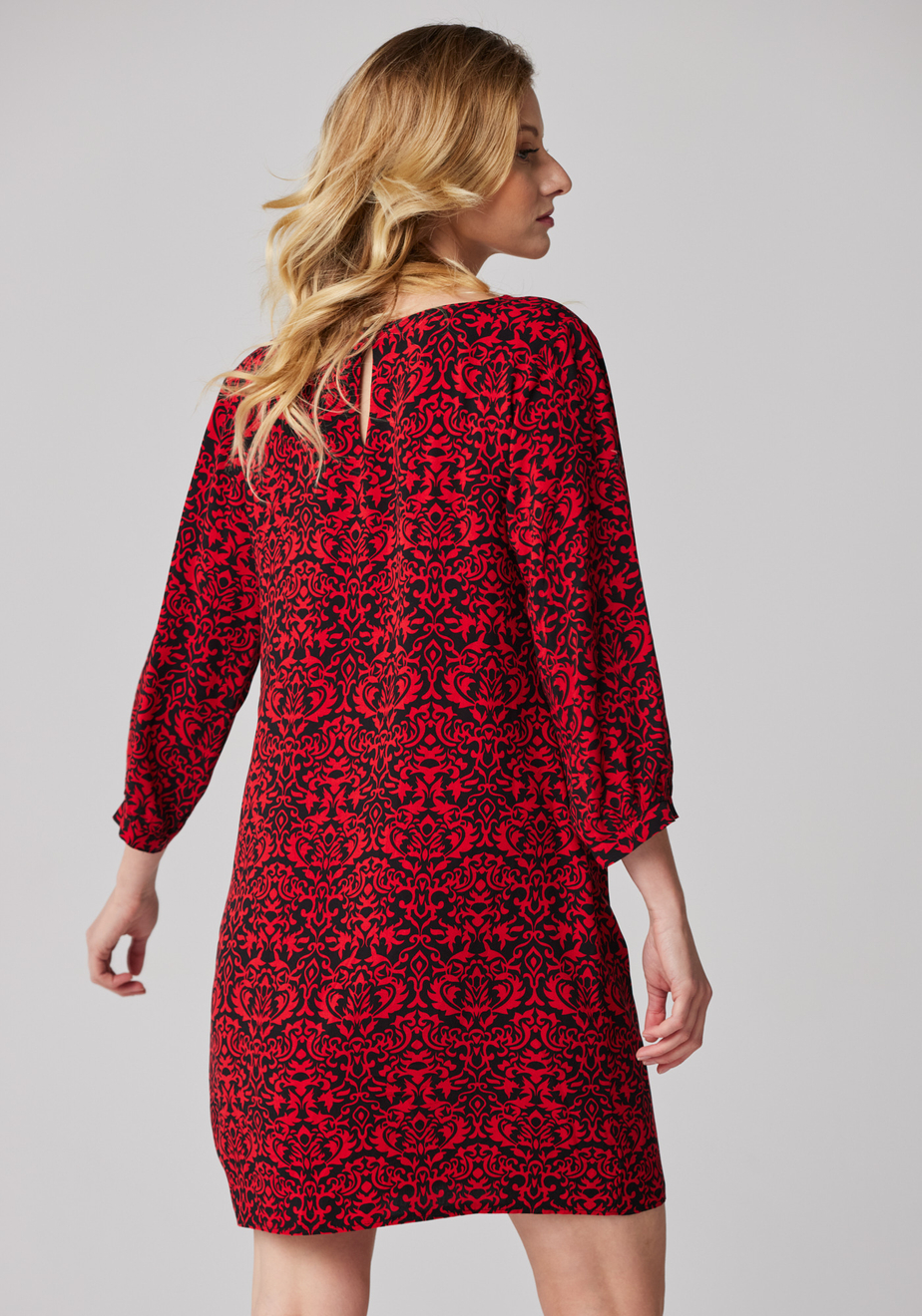Czarno-czerwona sukienka 1143