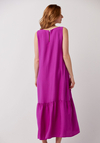 Długa różowa sukienka bez rękawów 1225
