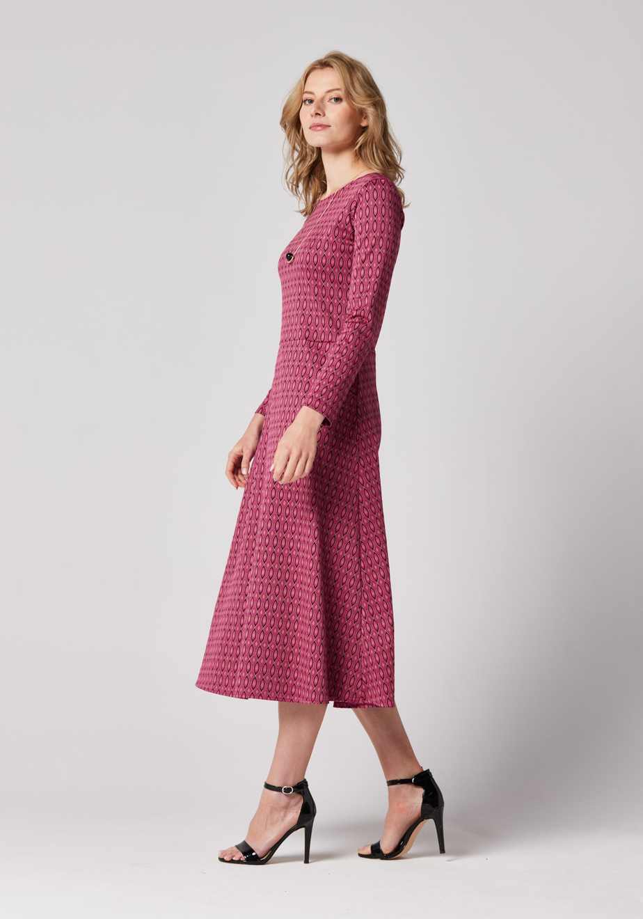 Różowa sukienka midi 1865