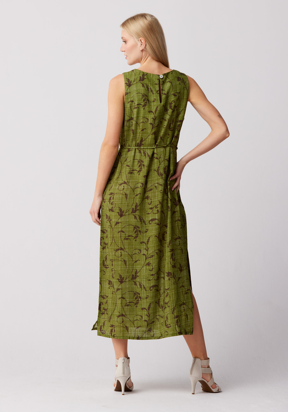 Midi wiązana sukienka 1316