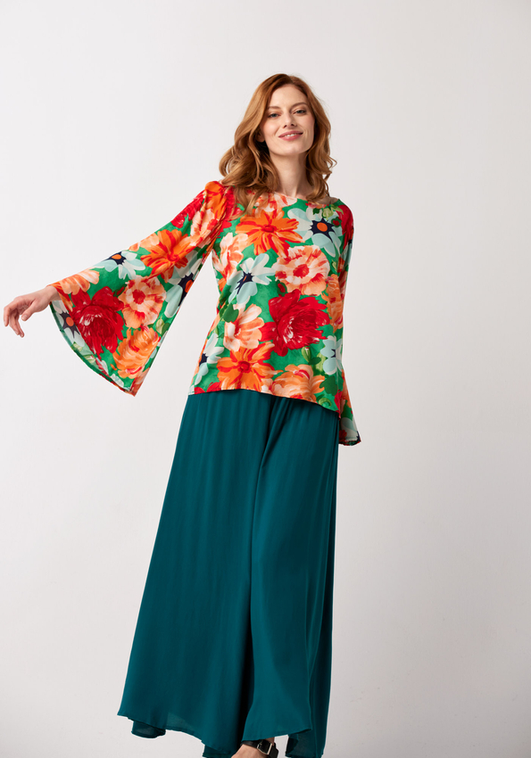 Bluzka w kolorowe kwiaty 3103