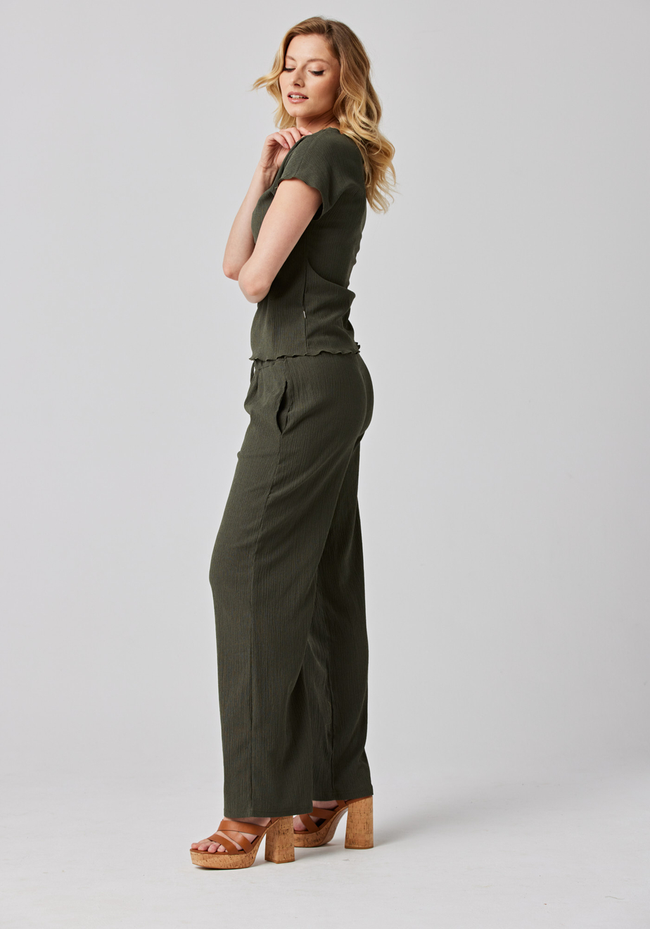 Zielone swobodne spodnie 5172