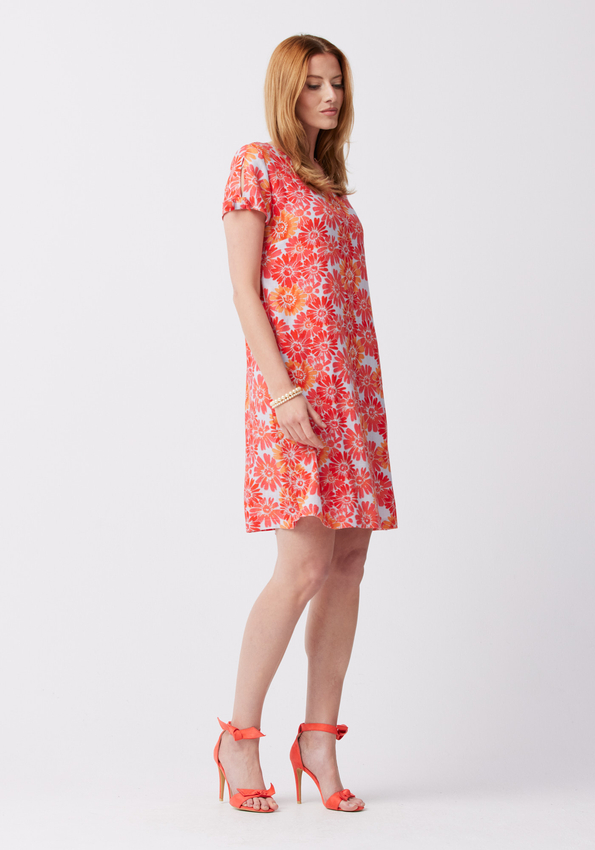 Sukienka w czerwone kwiaty 1383