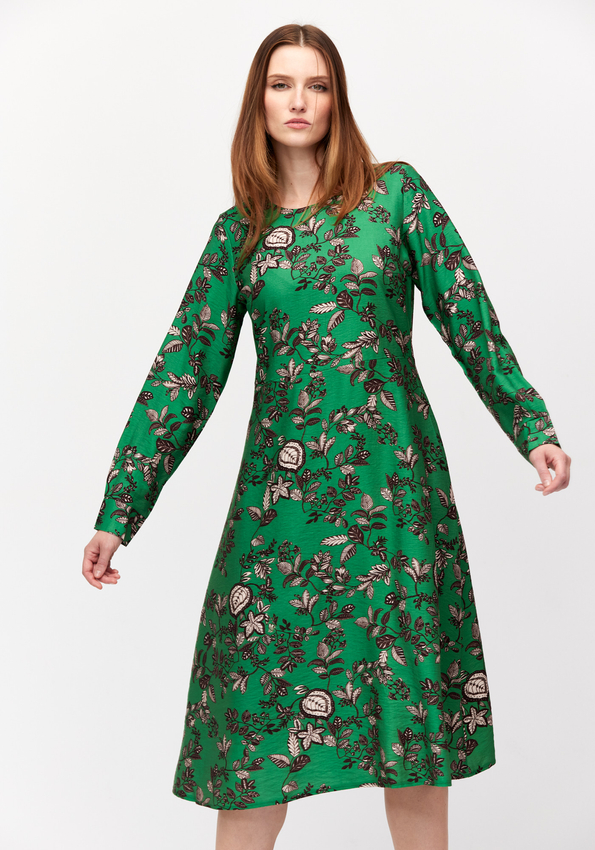 Zielona sukienka midi 1603