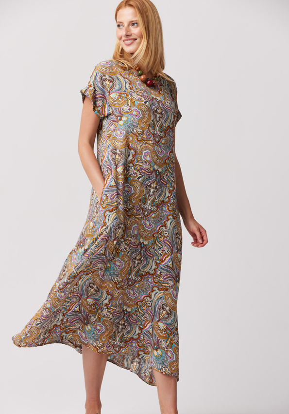 Midi sukienka paisley 1006