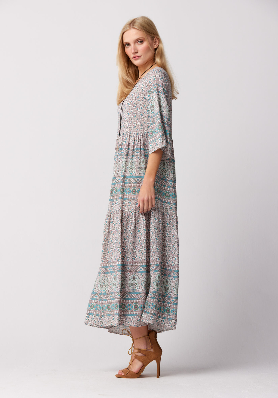 Jasna boho sukienka 1039